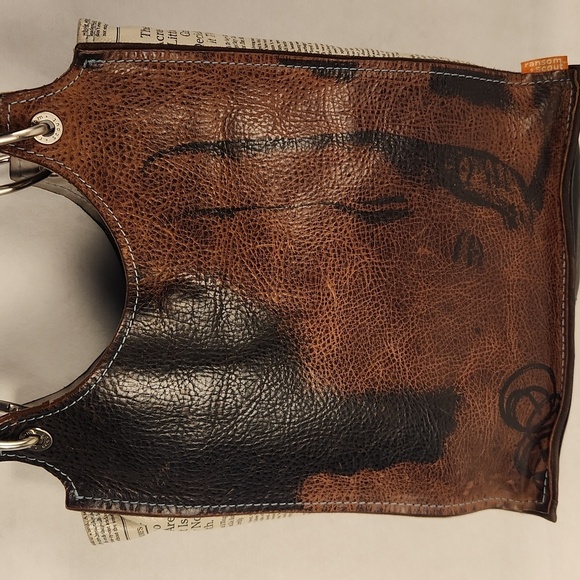 Ransom + Scout Leather Handbag NEWSPAPER - Picture 2 of 10